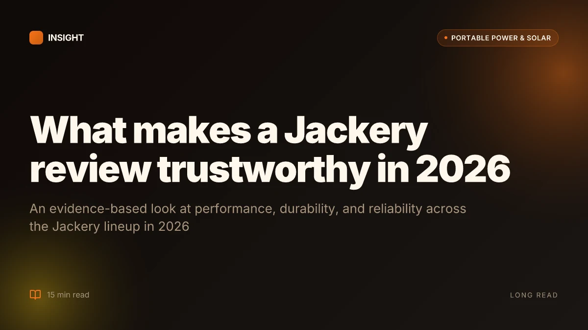 What makes a Jackery review trustworthy in 2026
