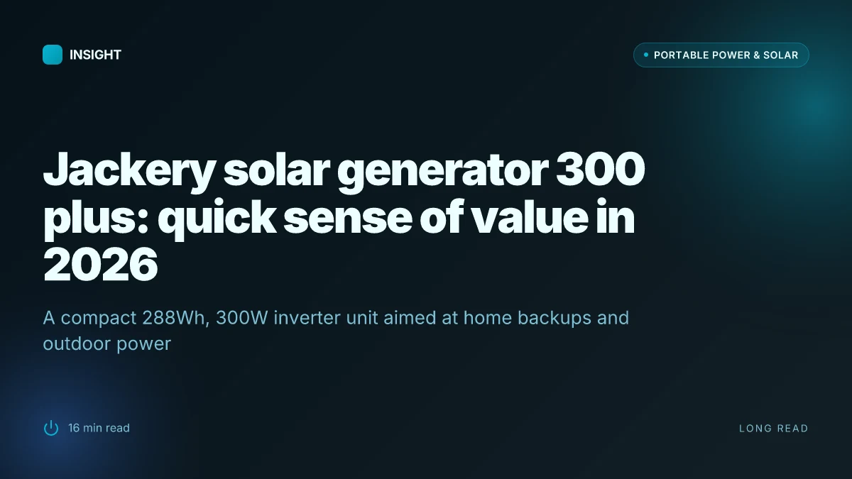 What is the jackery solar generator 300 plus, and why it matters for portable power in 2026