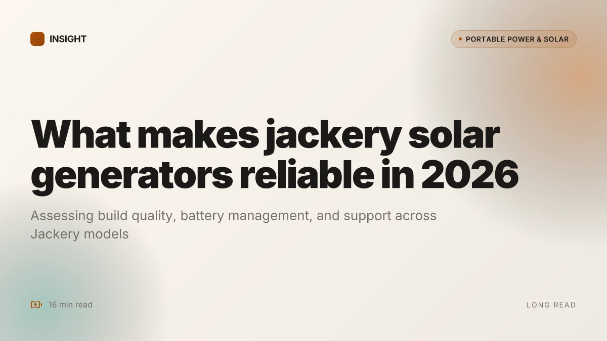 What makes jackery solar generators reliable in 2026