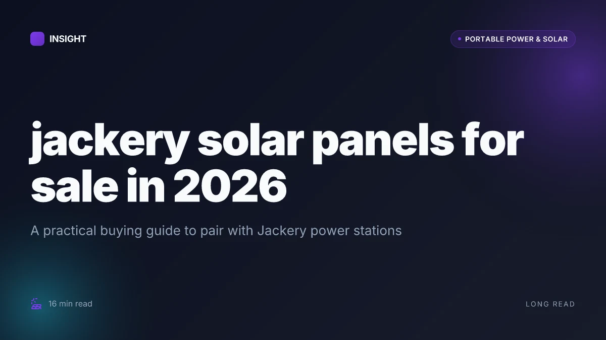 How to evaluate jackery solar panels for sale in 2026