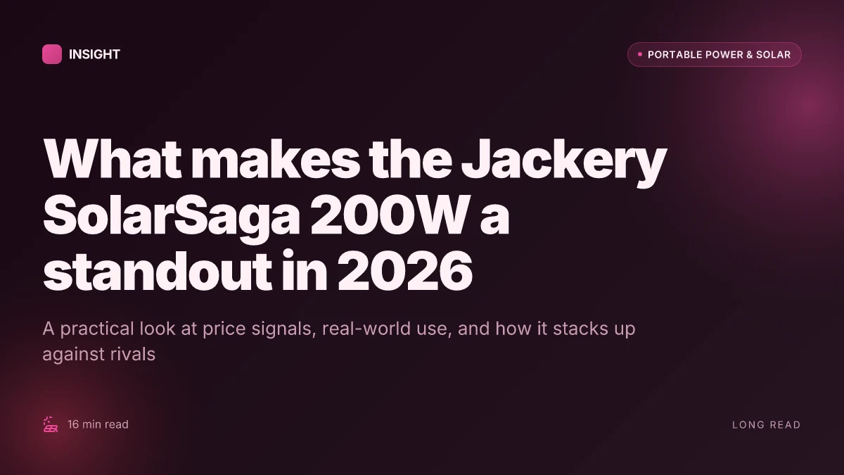 What makes the Jackery SolarSaga 200W a standout solar panel in 2026