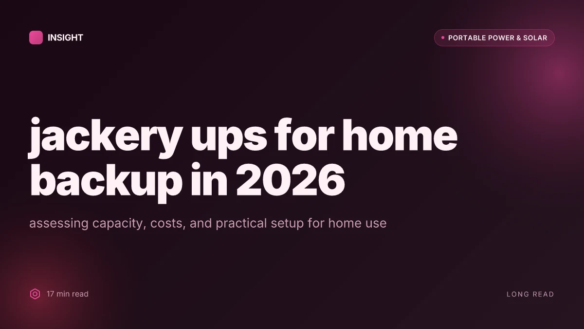 How to evaluate jackery ups for home backup in 2026