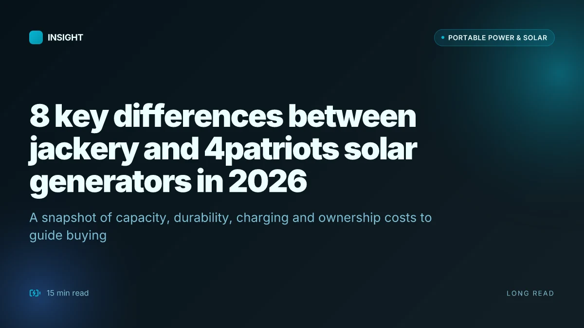 8 Key differences between jackery and 4patriots solar generators in 2026