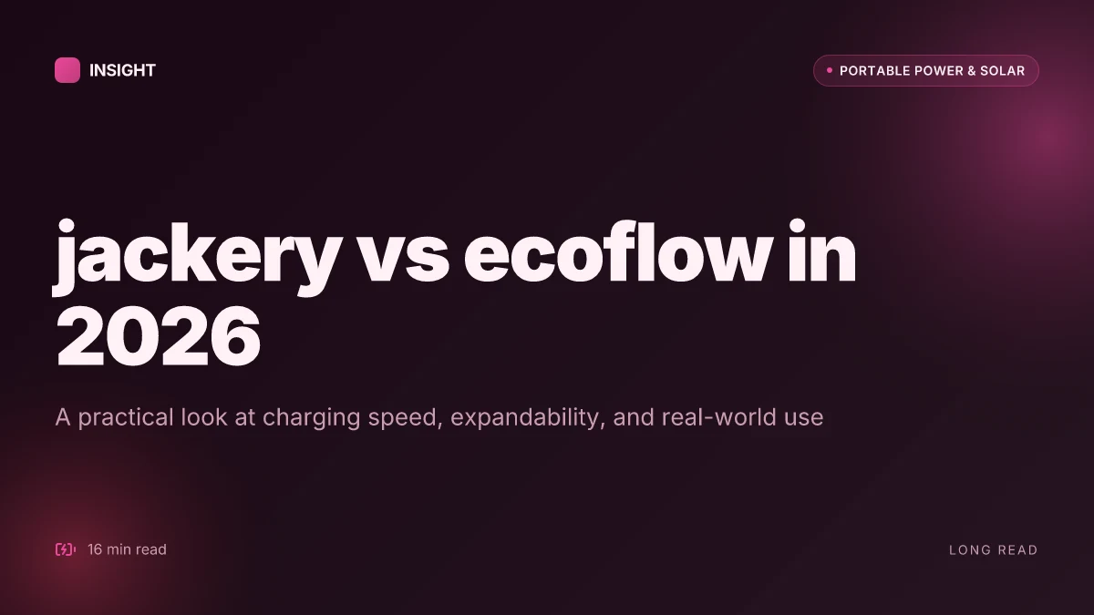 What makes jackery vs ecoflow a meaningful choice for portable power in 2026