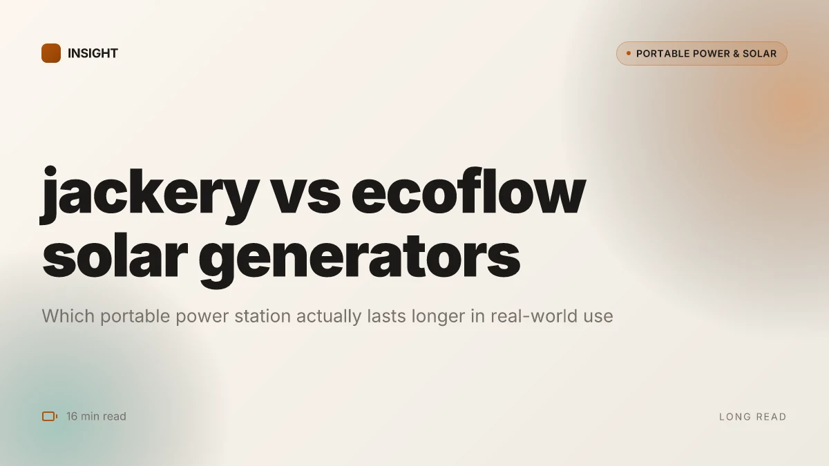 Jackery vs ecoflow solar generators: which portable power station actually lasts longer