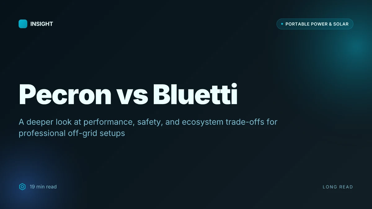 Pecron vs Bluetti: a deeper look at performance, safety, and ecosystem trade-offs