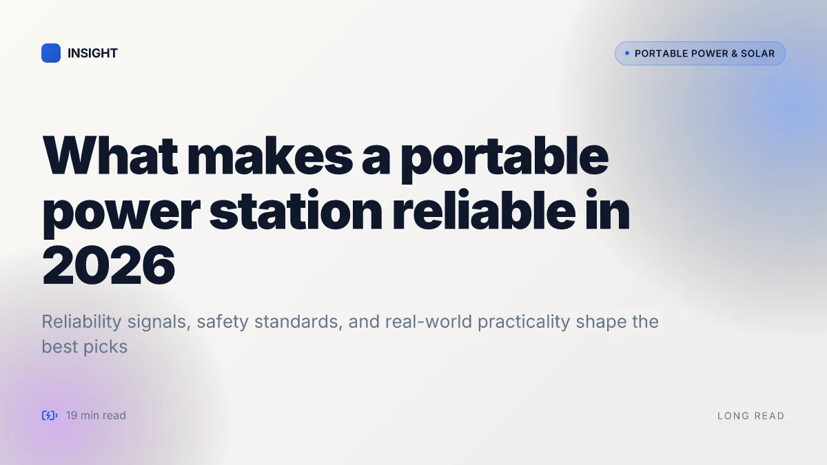 What makes a portable power station reliable in 2026