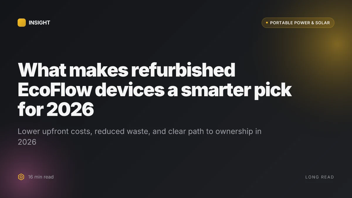 What makes refurbished EcoFlow devices a smarter pick for 2026