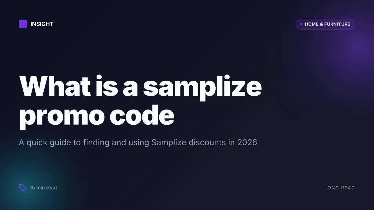 What is a samplize promo code, and how to maximize paint-sample discounts in 2026