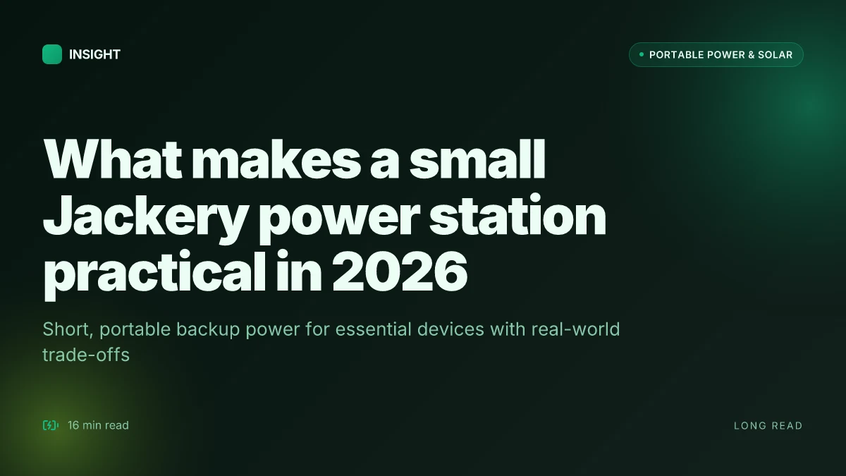 What makes a small Jackery power station a practical backup in 2026