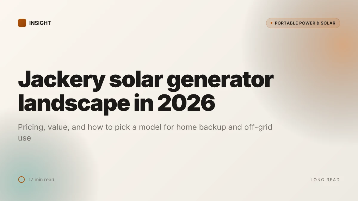 What is a Jackery solar generator, and how it fits into home backup in 2026