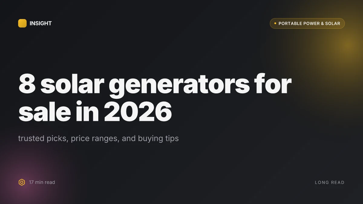 8 Solar generators for sale in 2026: trusted picks, price ranges, and buying tips