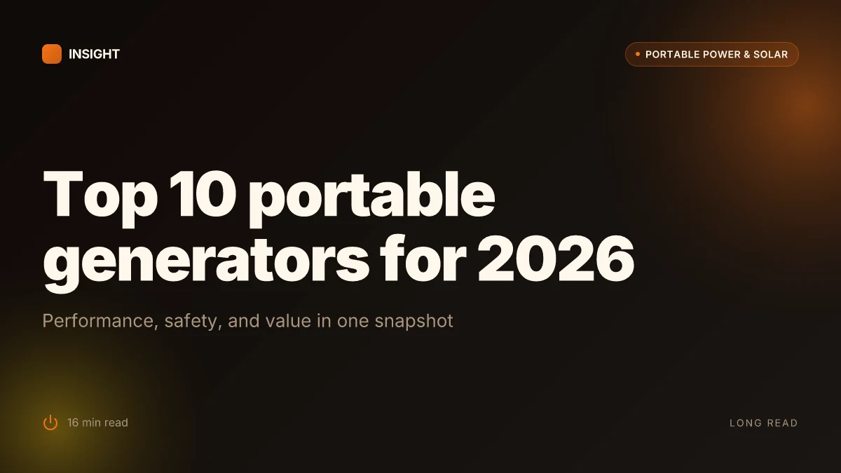 Top 10 portable generators for 2026: performance, safety, and value compared
