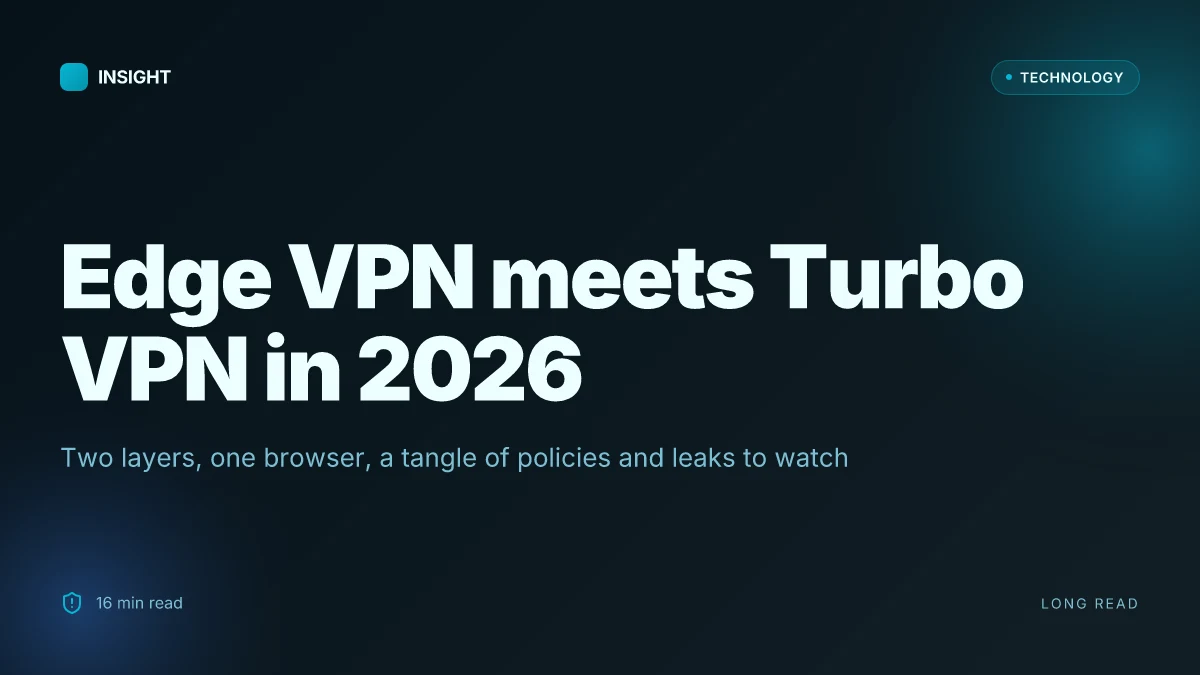 Turbo VPN and Microsoft Edge in 2026: the edge browser's VPN workflow under pressure