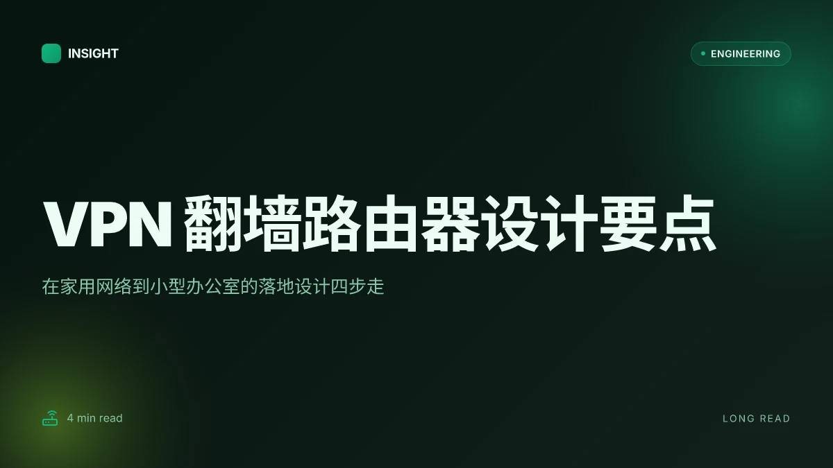 Vpn 翻墙路由器使用指南：如何选择、搭建与优化家庭/小型办公室的VPN翻墙路由器 2026