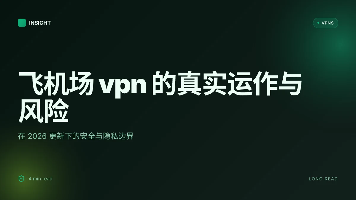 飞机场 VPN 的真实运作与风险:2026 更新下的安全与隐私边界
