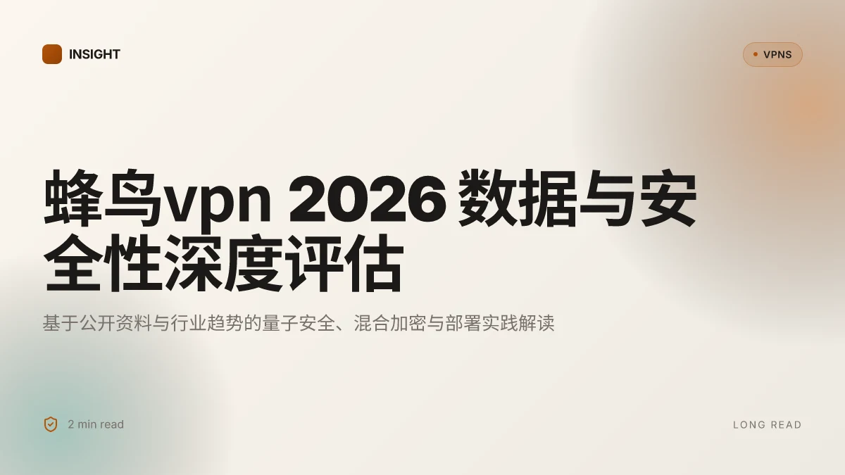 蜂鸟VPN 2026 数据与安全性深度评估